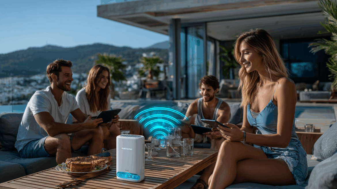 Extending Mesh Coverage to an Outdoor Patio Area Safely