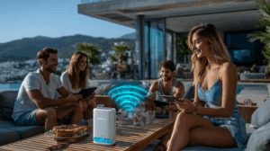 Extending Mesh Coverage to an Outdoor Patio Area Safely